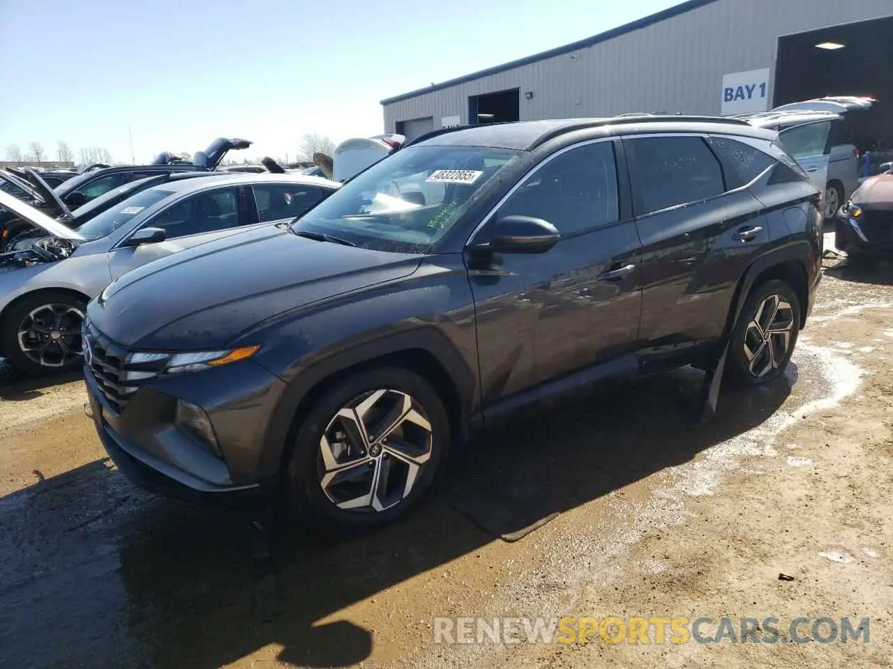 1 Photograph of a damaged car 5NMJF3AE6NH128992 HYUNDAI TUCSON 2022