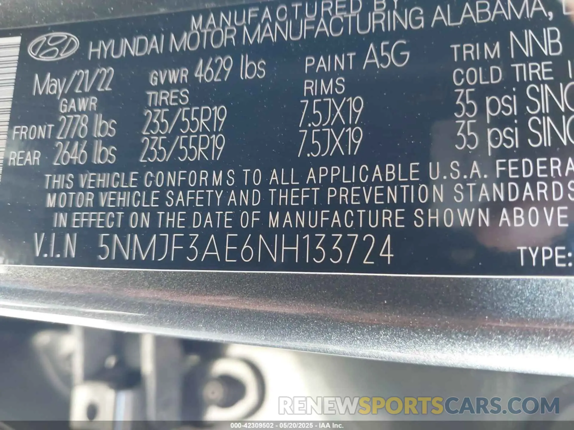 9 Photograph of a damaged car 5NMJF3AE6NH133724 HYUNDAI TUCSON 2022