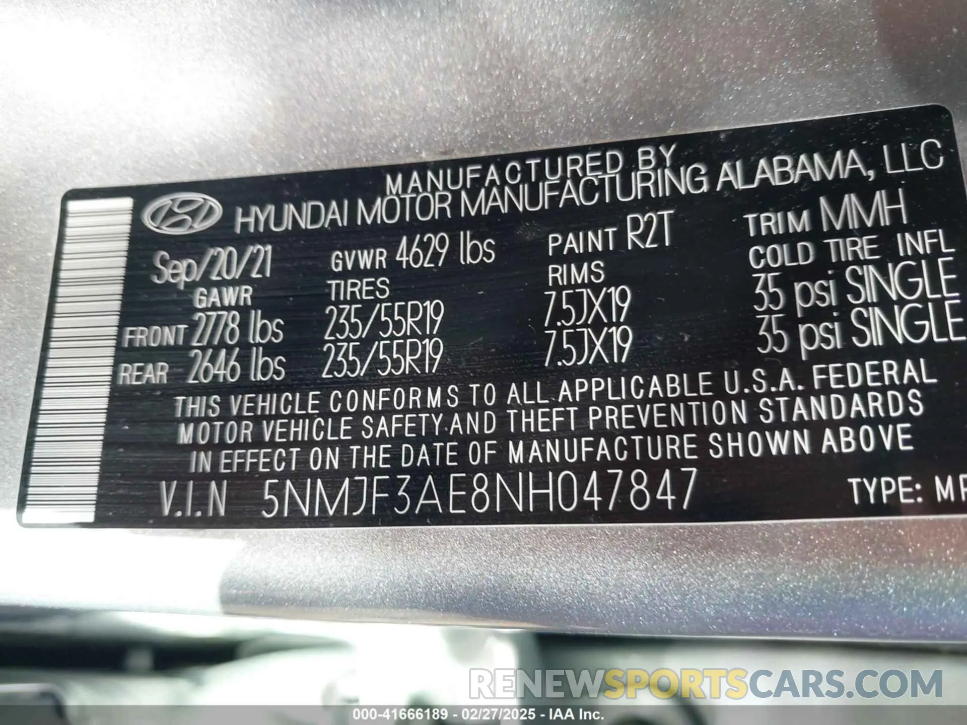 9 Photograph of a damaged car 5NMJF3AE8NH047847 HYUNDAI TUCSON 2022