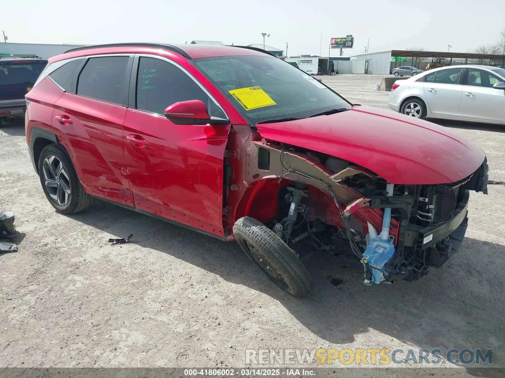 1 Photograph of a damaged car 5NMJF3AE9NH083501 HYUNDAI TUCSON 2022