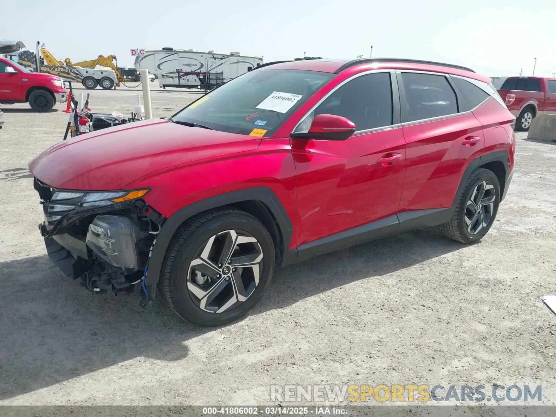 2 Photograph of a damaged car 5NMJF3AE9NH083501 HYUNDAI TUCSON 2022