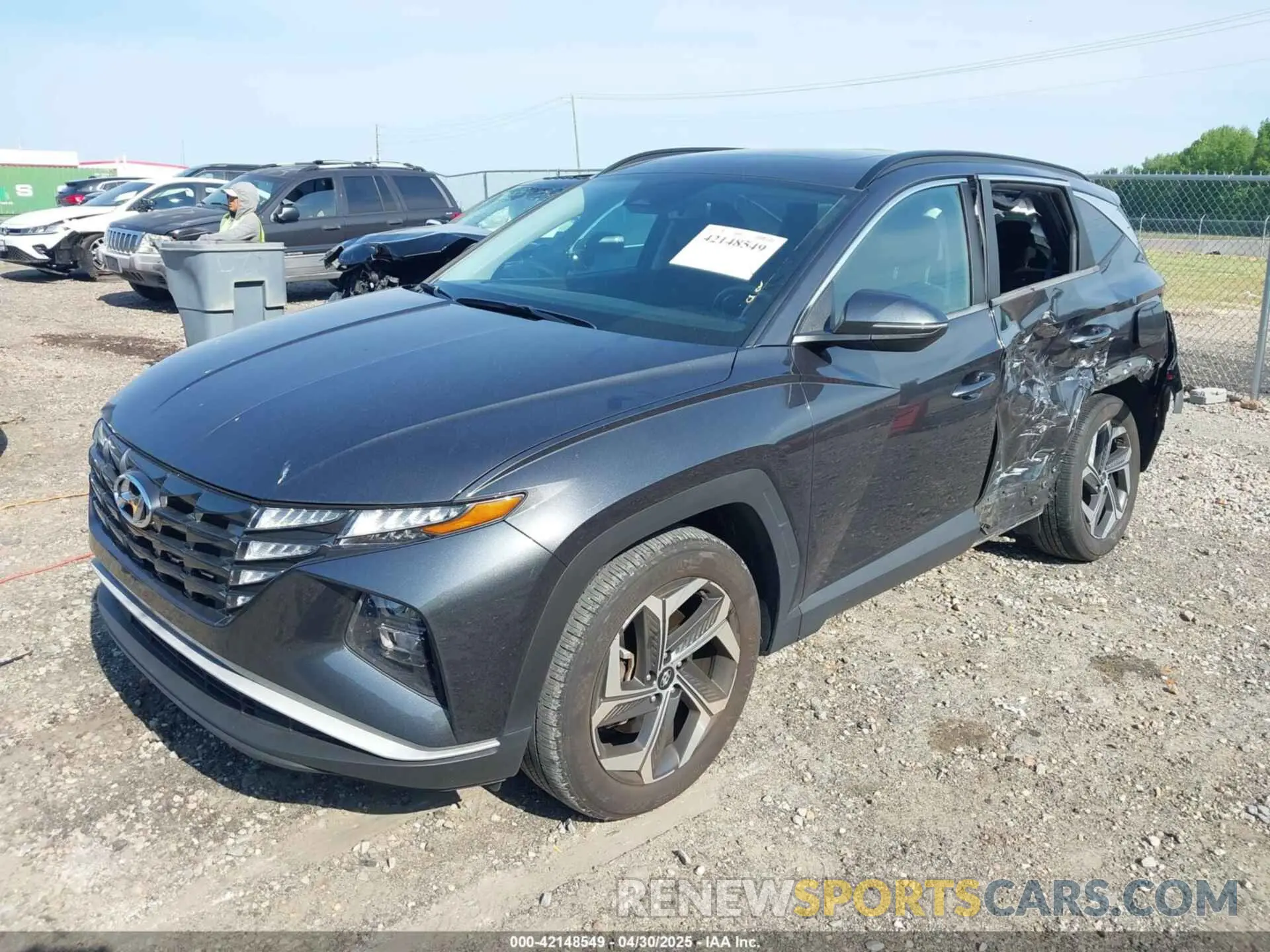 2 Photograph of a damaged car 5NMJF3AEXNH001548 HYUNDAI TUCSON 2022
