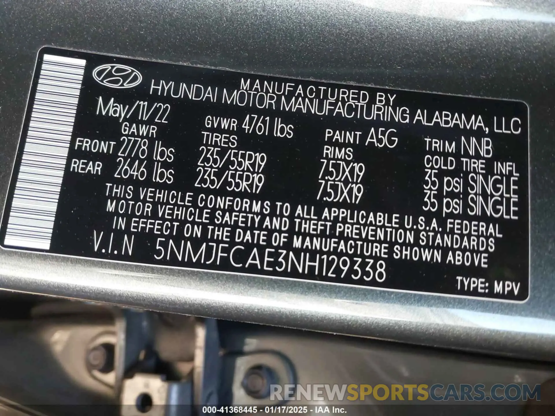 9 Photograph of a damaged car 5NMJFCAE3NH129338 HYUNDAI TUCSON 2022