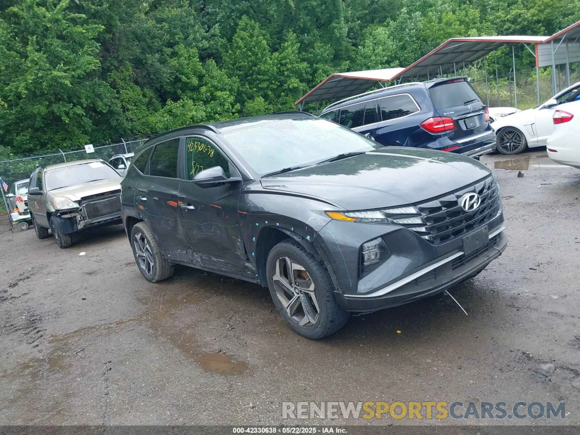 1 Photograph of a damaged car 5NMJFCAE5NH152135 HYUNDAI TUCSON 2022