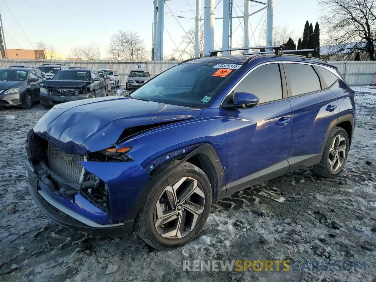 1 Photograph of a damaged car 5NMJFCAE8NH050828 HYUNDAI TUCSON 2022