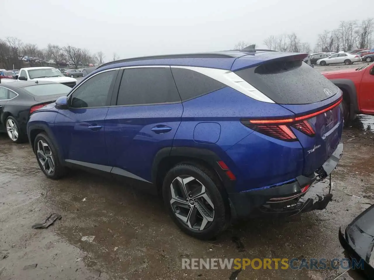 2 Photograph of a damaged car 5NMJFCAE8NH057407 HYUNDAI TUCSON 2022