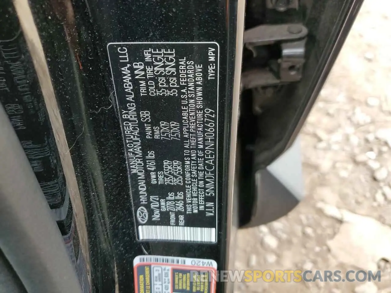16 Photograph of a damaged car 5NMJFCAE9NH066729 HYUNDAI TUCSON 2022