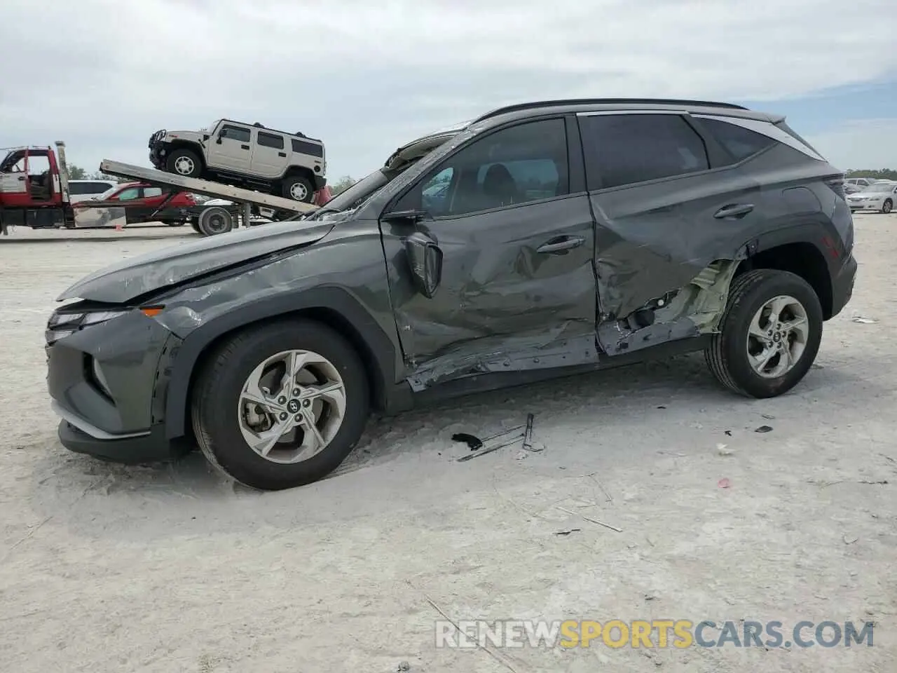 1 Photograph of a damaged car KM8JB3AE1NU021123 HYUNDAI TUCSON 2022
