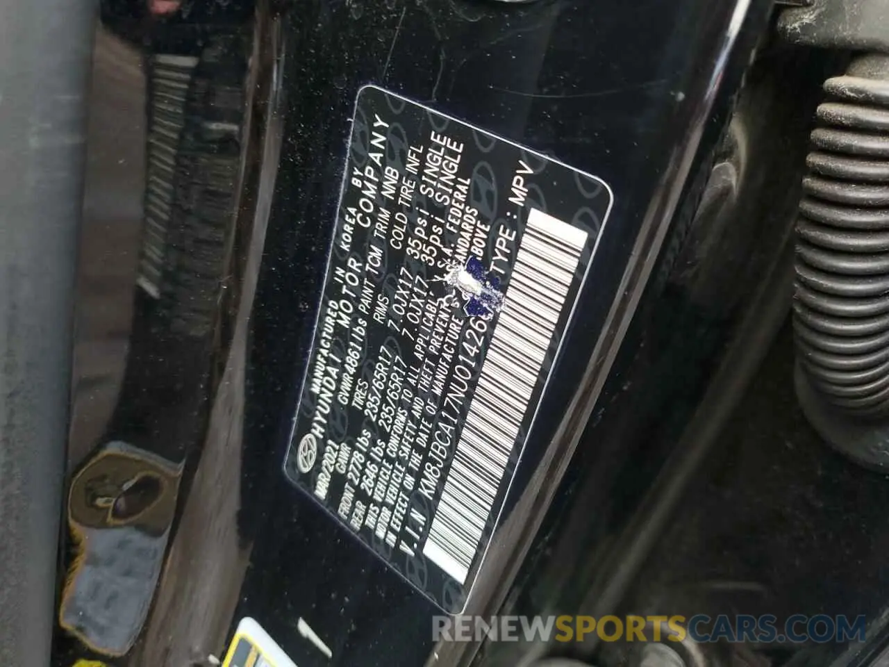 13 Photograph of a damaged car KM8JBCA17NU014268 HYUNDAI TUCSON 2022