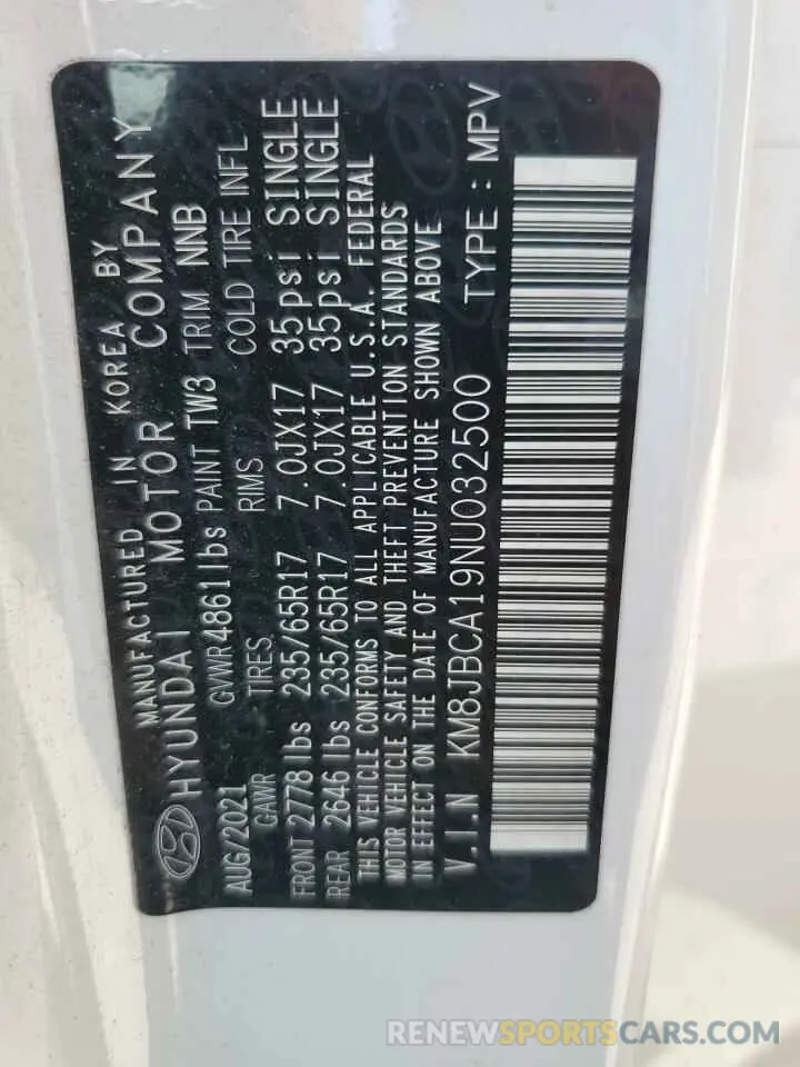 16 Photograph of a damaged car KM8JBCA19NU032500 HYUNDAI TUCSON 2022