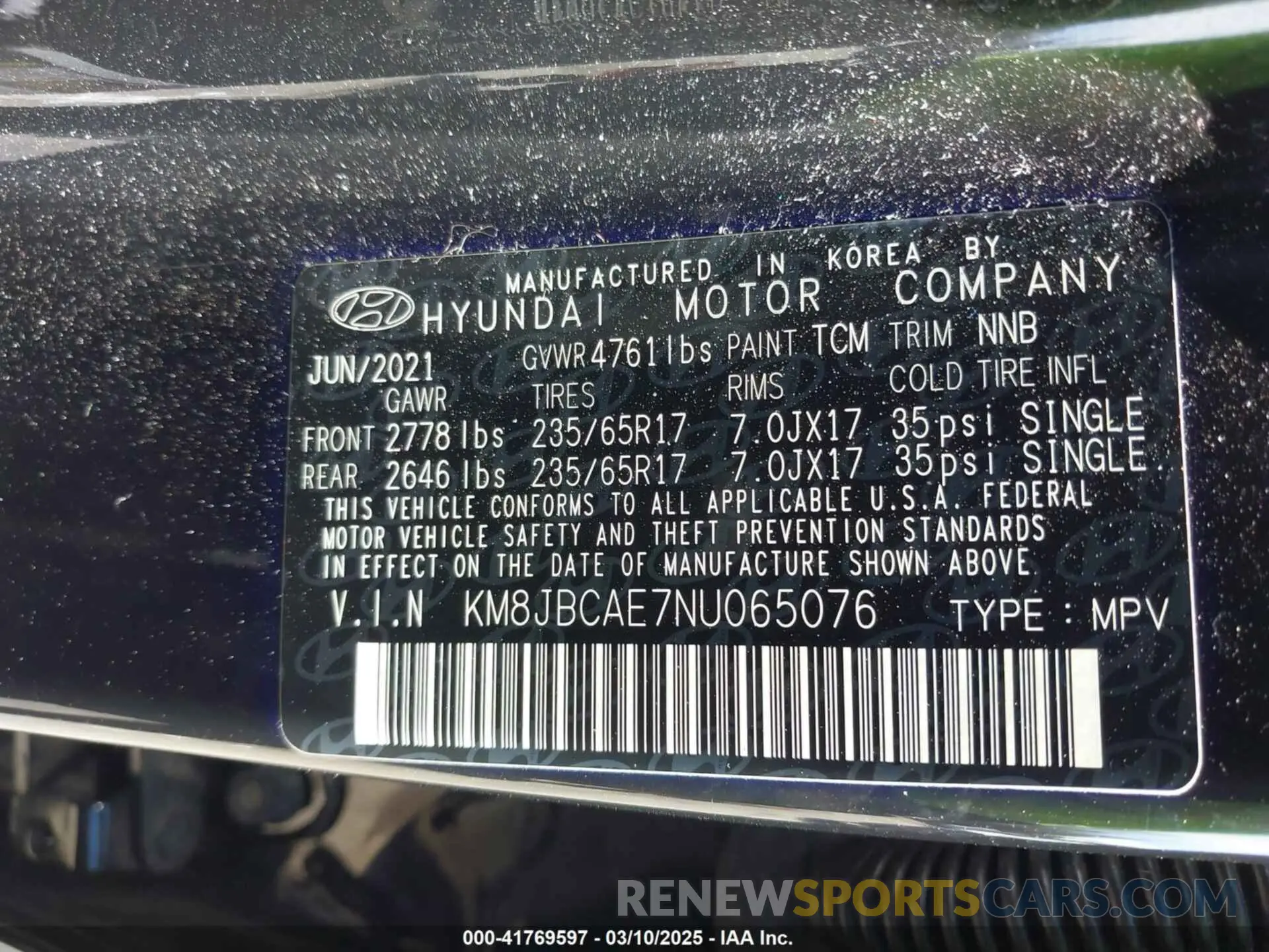 9 Photograph of a damaged car KM8JBCAE7NU065076 HYUNDAI TUCSON 2022