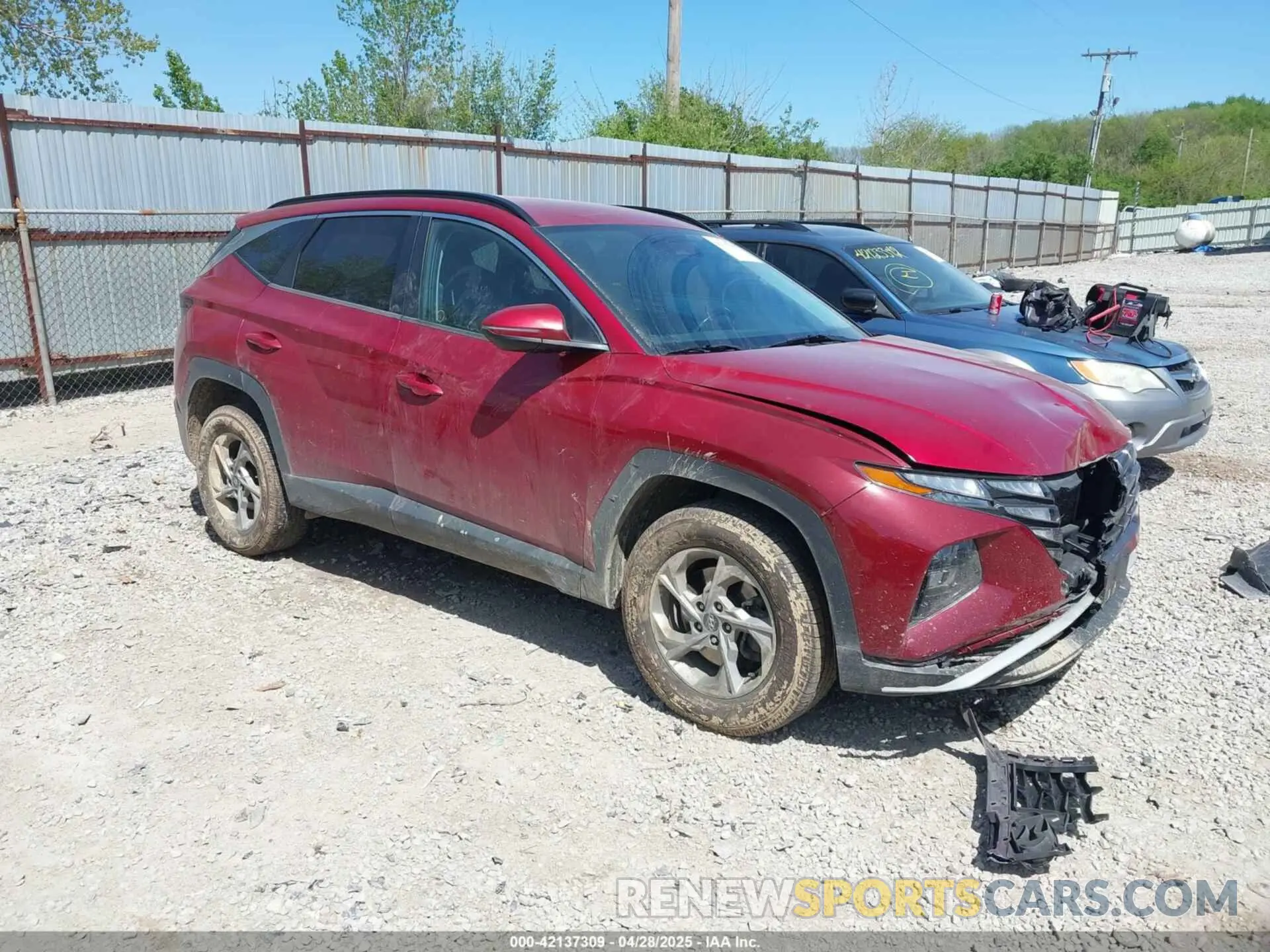 1 Photograph of a damaged car KM8JBCAE9NU041894 HYUNDAI TUCSON 2022