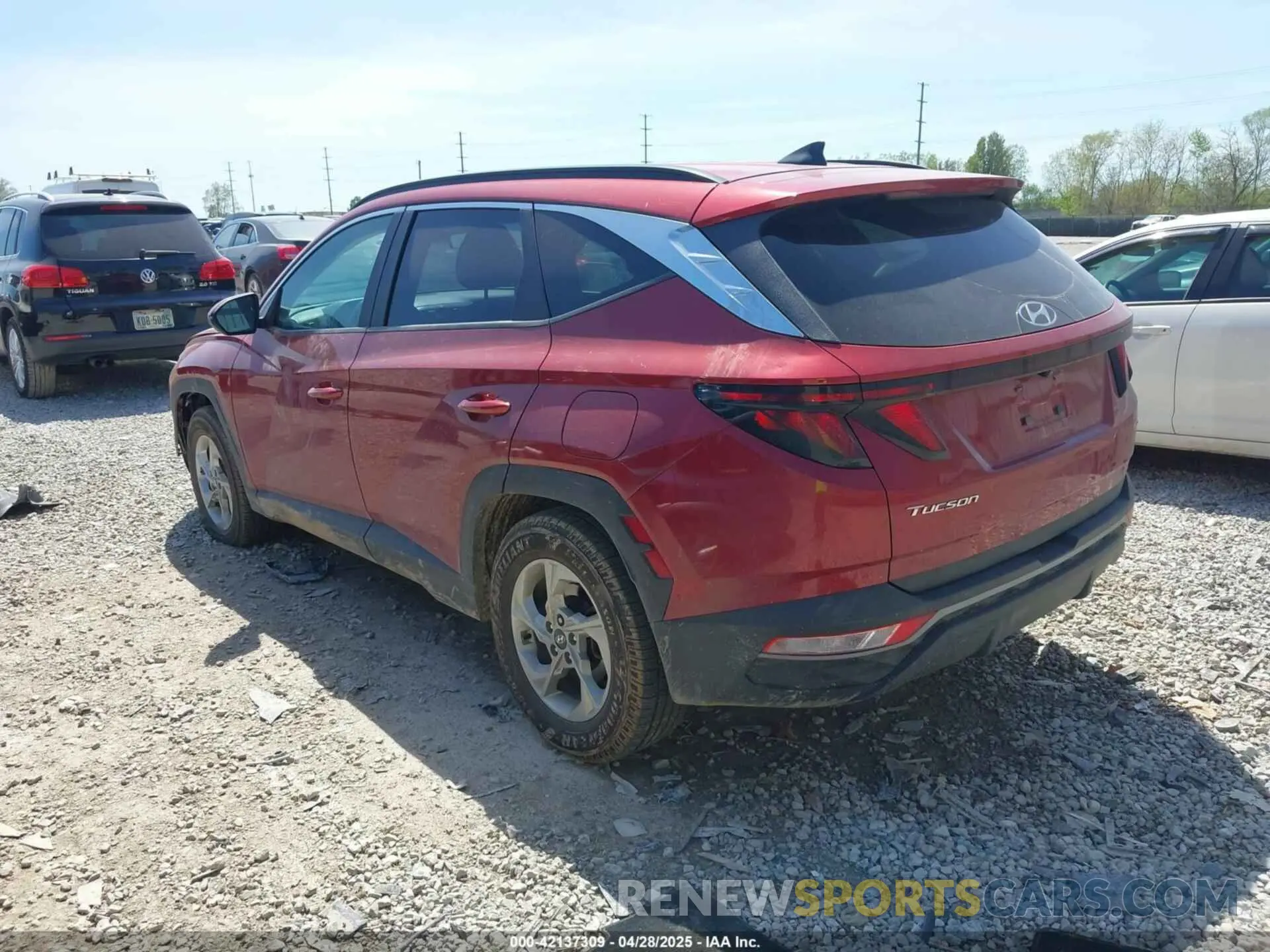 3 Photograph of a damaged car KM8JBCAE9NU041894 HYUNDAI TUCSON 2022