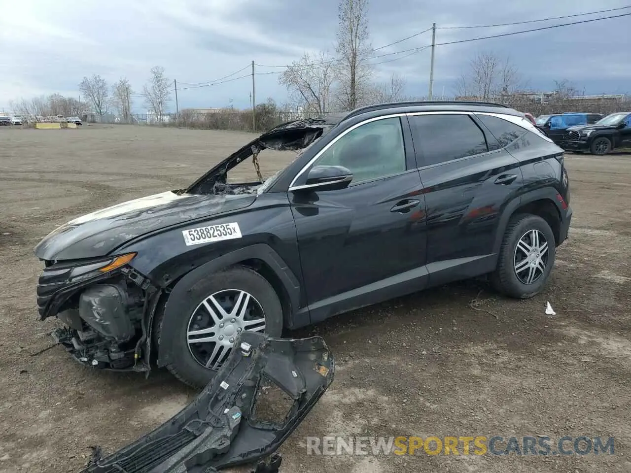 1 Photograph of a damaged car KM8JCCA13NU025216 HYUNDAI TUCSON 2022