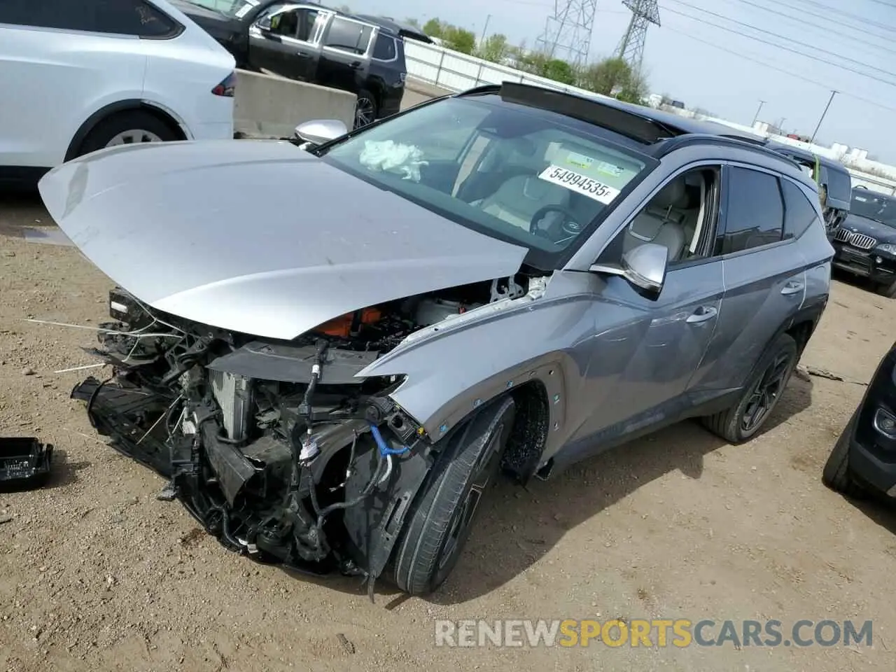 1 Photograph of a damaged car KM8JECA12NU038310 HYUNDAI TUCSON 2022
