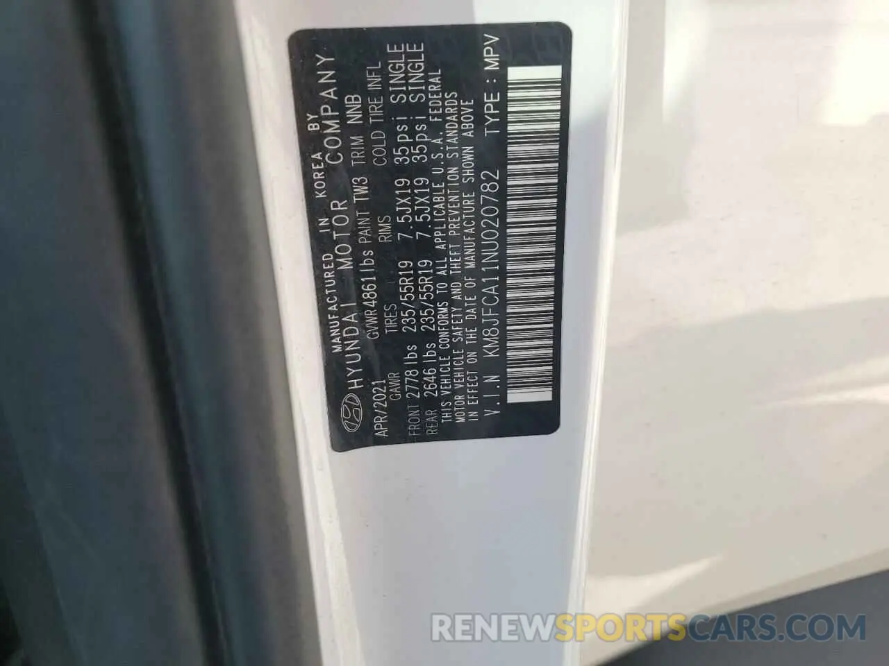 13 Photograph of a damaged car KM8JFCA11NU020782 HYUNDAI TUCSON 2022