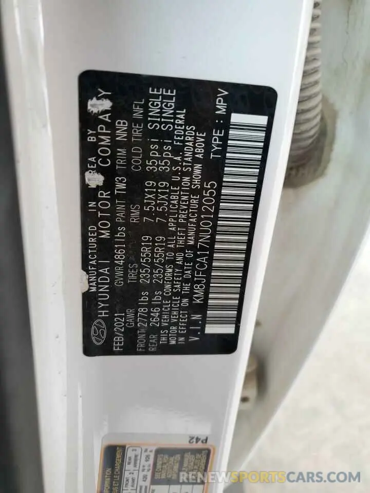 15 Photograph of a damaged car KM8JFCA17NU012055 HYUNDAI TUCSON 2022