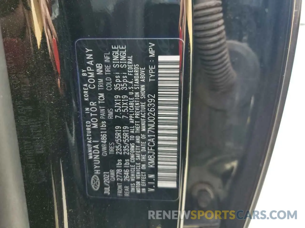 14 Photograph of a damaged car KM8JFCA17NU026392 HYUNDAI TUCSON 2022