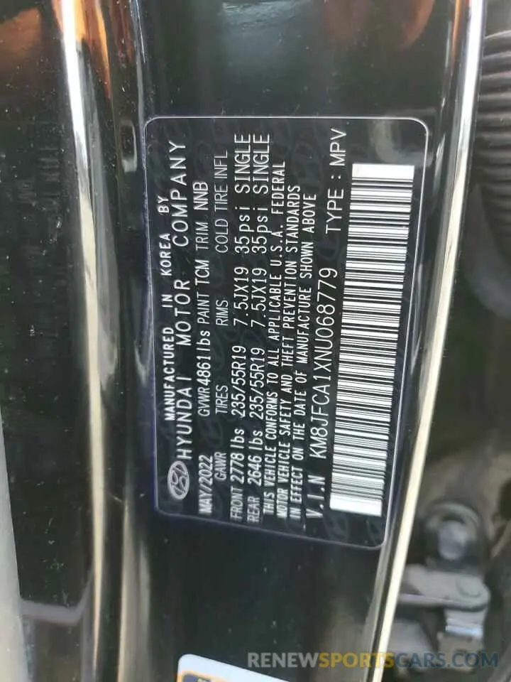 13 Photograph of a damaged car KM8JFCA1XNU068779 HYUNDAI TUCSON 2022