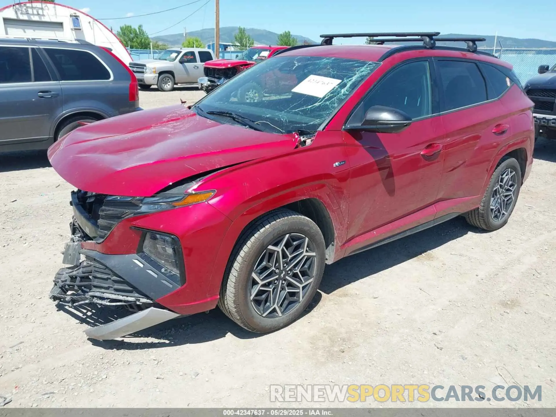 2 Photograph of a damaged car KM8JFCAE6NU142749 HYUNDAI TUCSON 2022
