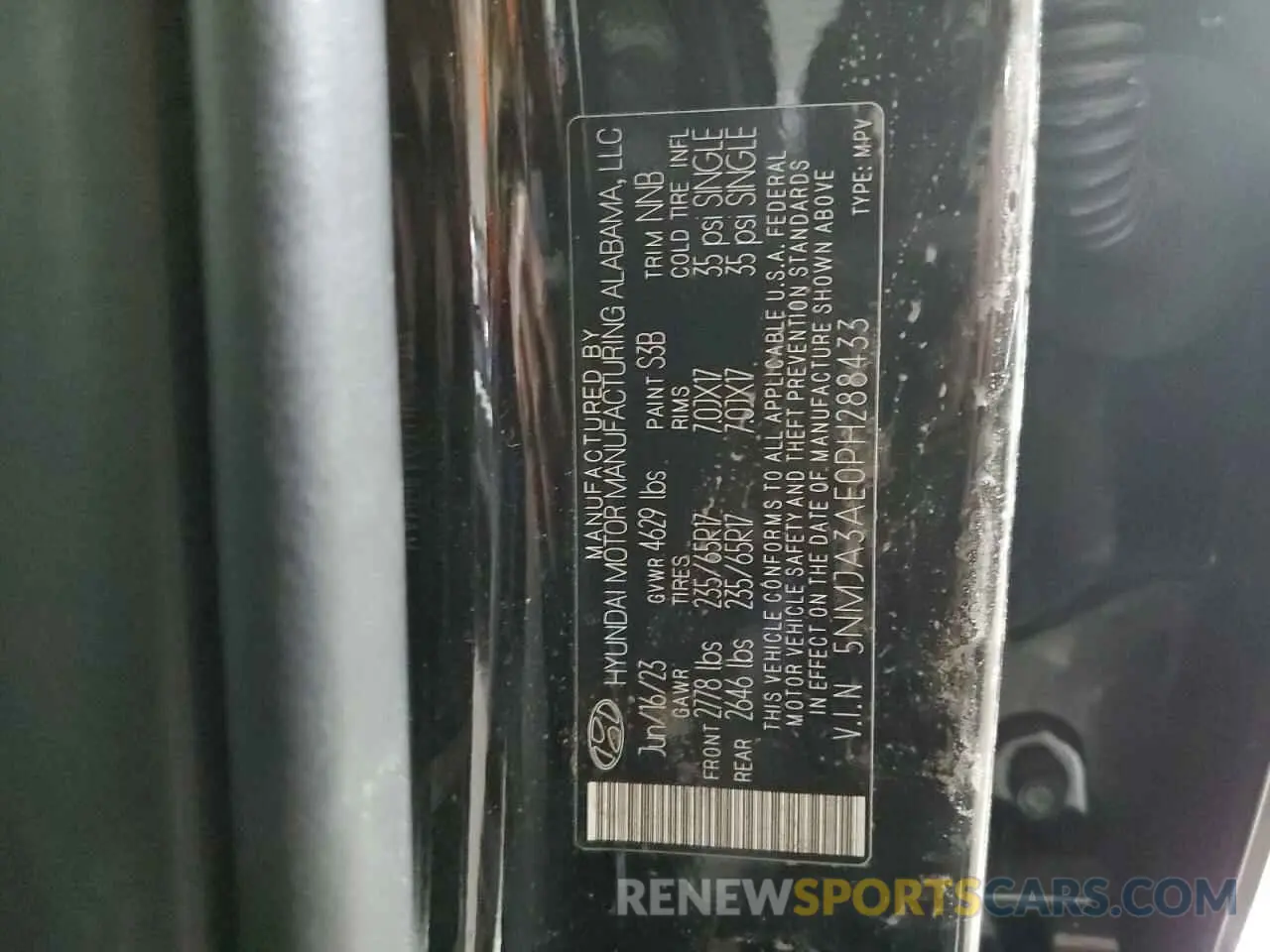 14 Photograph of a damaged car 5NMJA3AE0PH288433 HYUNDAI TUCSON 2023