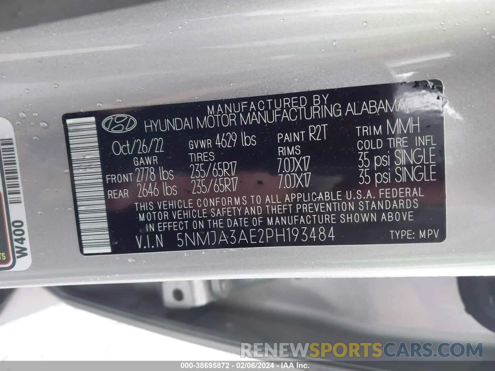 9 Photograph of a damaged car 5NMJA3AE2PH193484 HYUNDAI TUCSON 2023