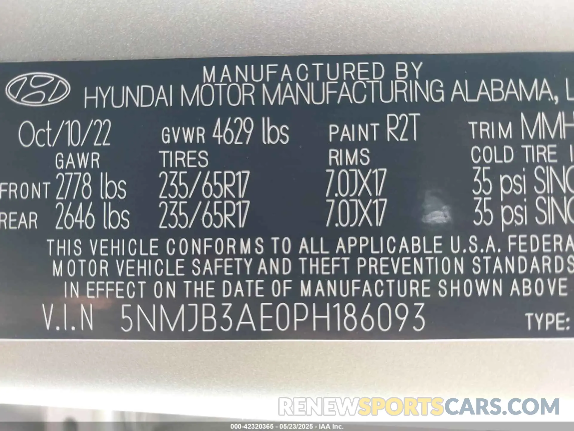 9 Photograph of a damaged car 5NMJB3AE0PH186093 HYUNDAI TUCSON 2023