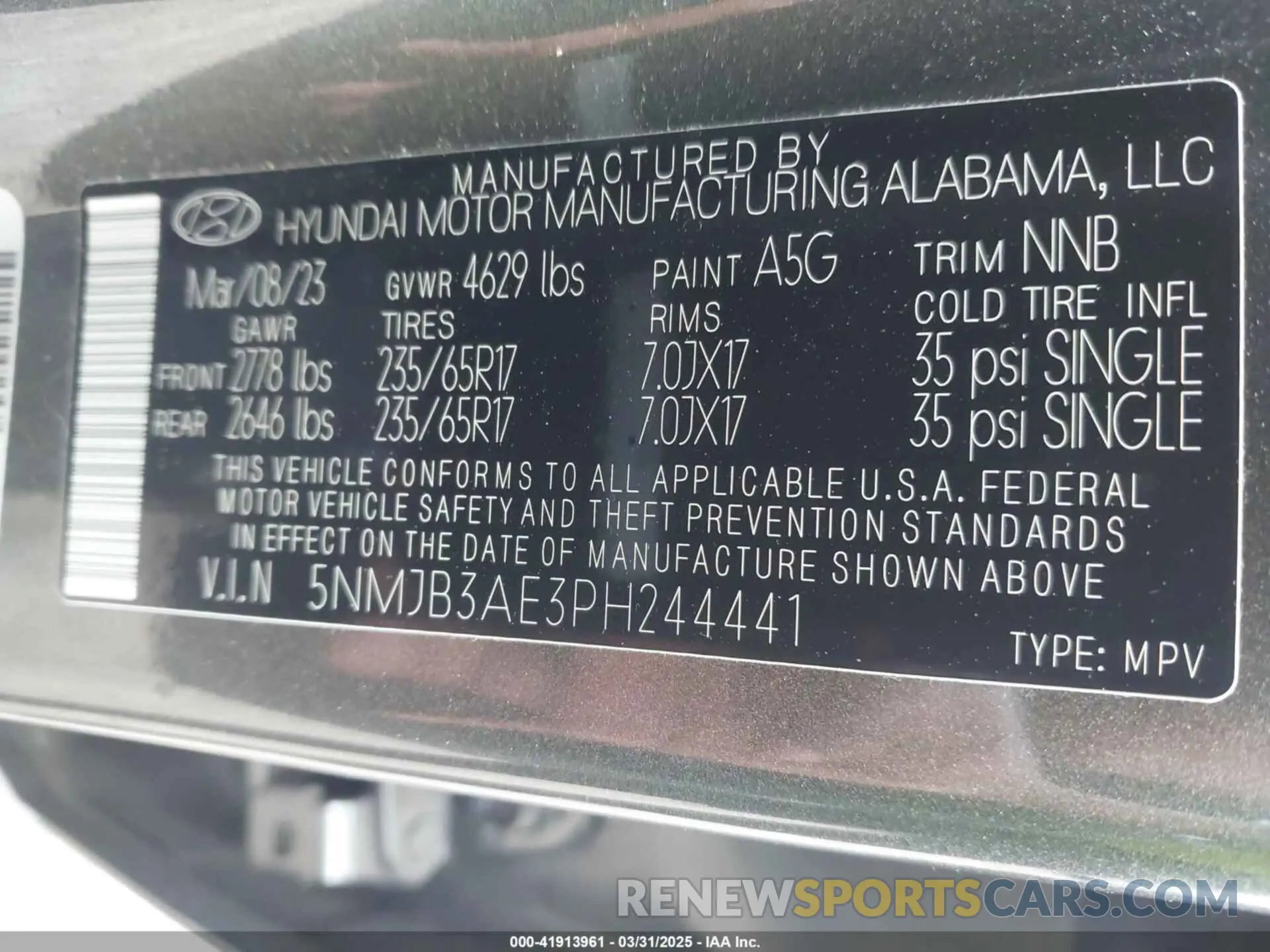 9 Photograph of a damaged car 5NMJB3AE3PH244441 HYUNDAI TUCSON 2023