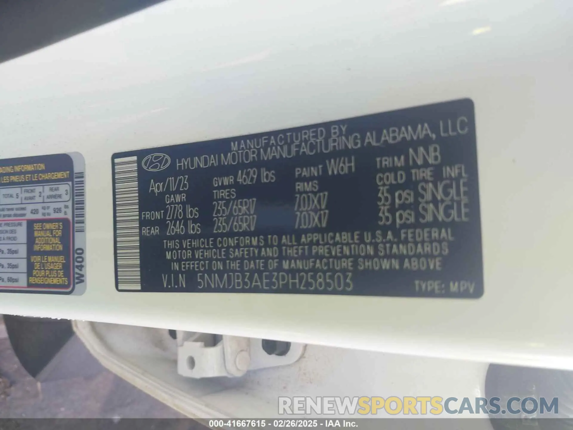 9 Photograph of a damaged car 5NMJB3AE3PH258503 HYUNDAI TUCSON 2023