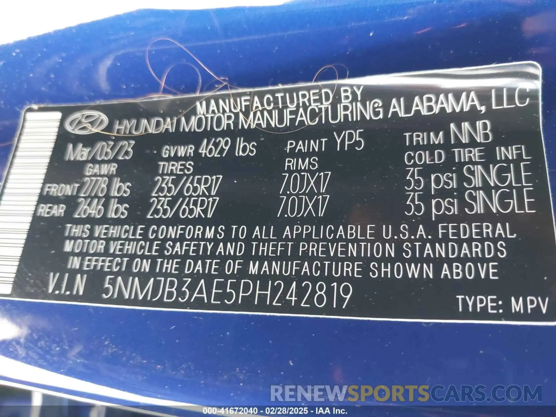 9 Photograph of a damaged car 5NMJB3AE5PH242819 HYUNDAI TUCSON 2023