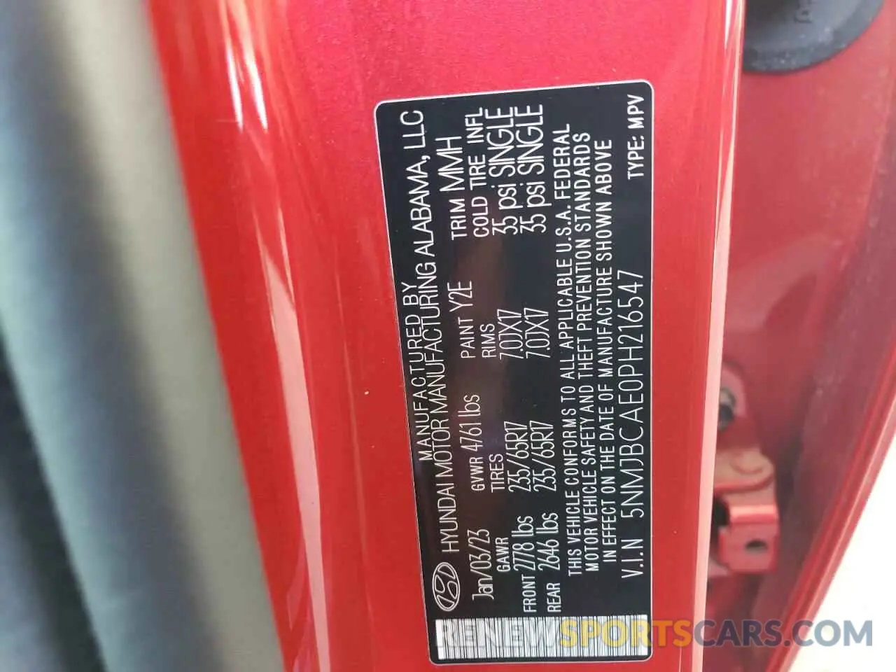 13 Photograph of a damaged car 5NMJBCAE0PH216547 HYUNDAI TUCSON 2023