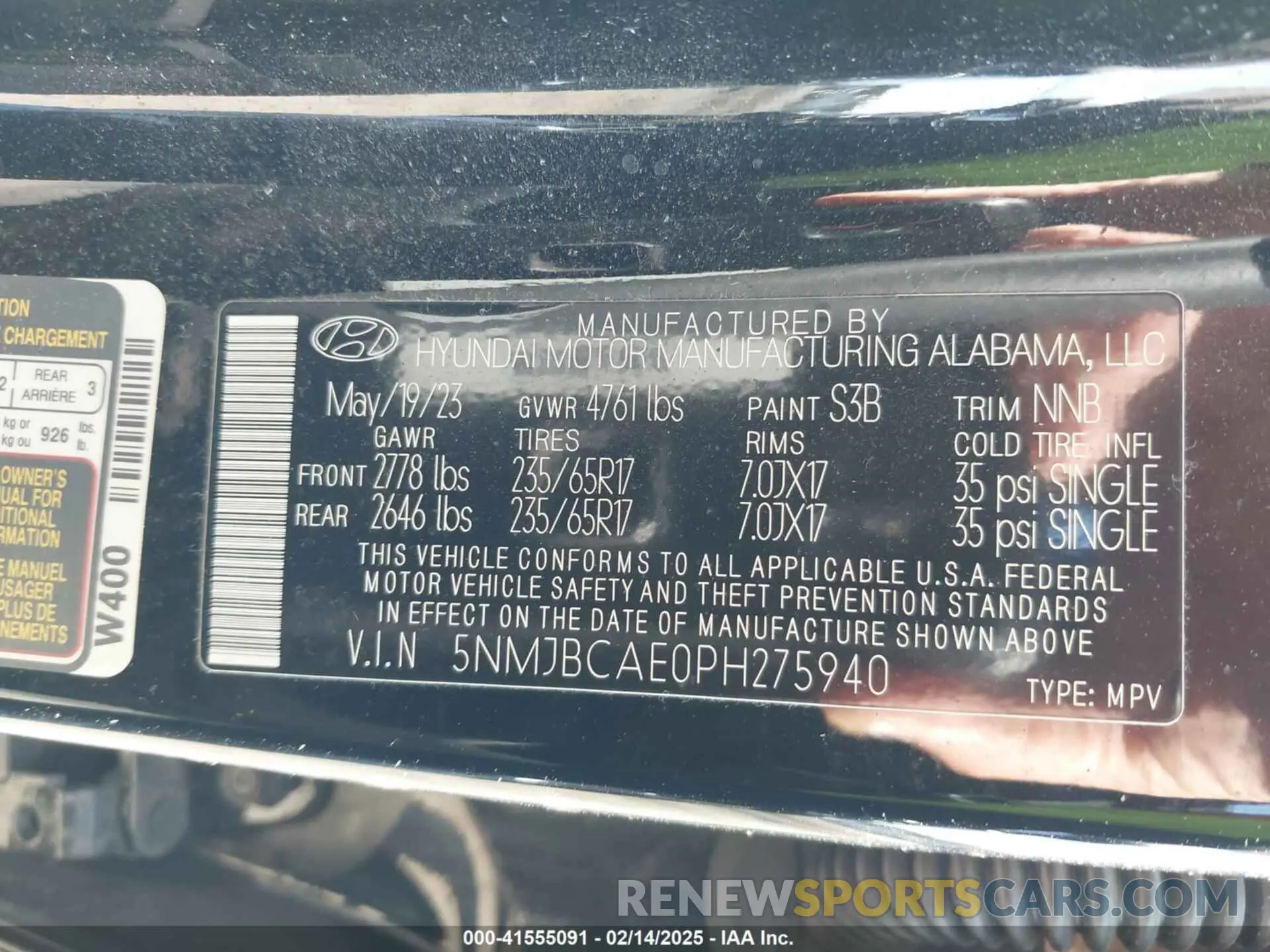 9 Photograph of a damaged car 5NMJBCAE0PH275940 HYUNDAI TUCSON 2023