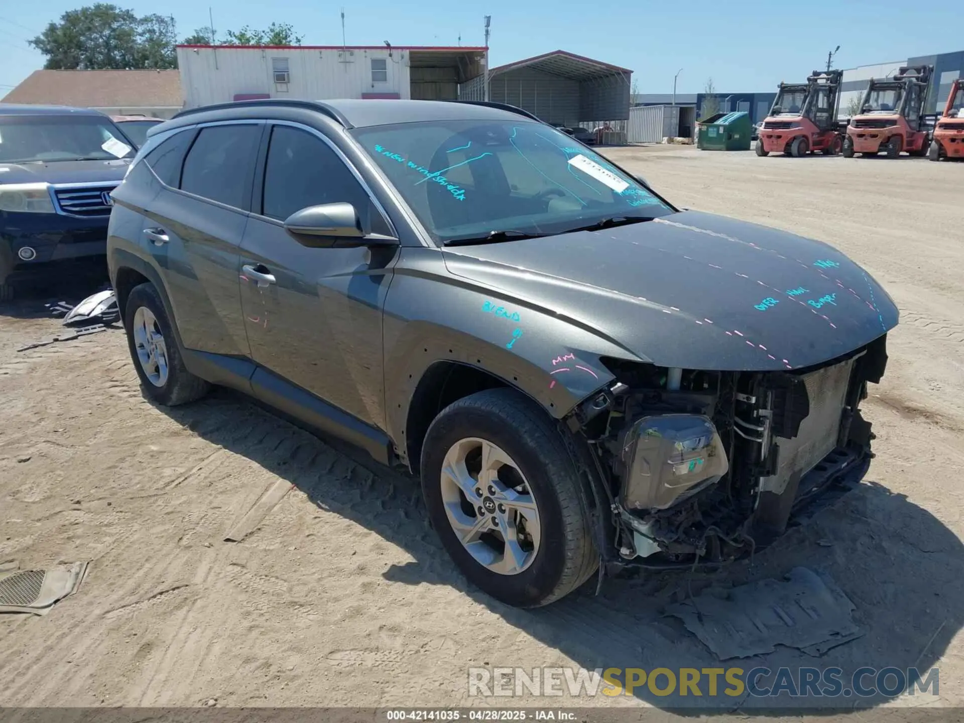 1 Photograph of a damaged car 5NMJBCAE1PH211230 HYUNDAI TUCSON 2023