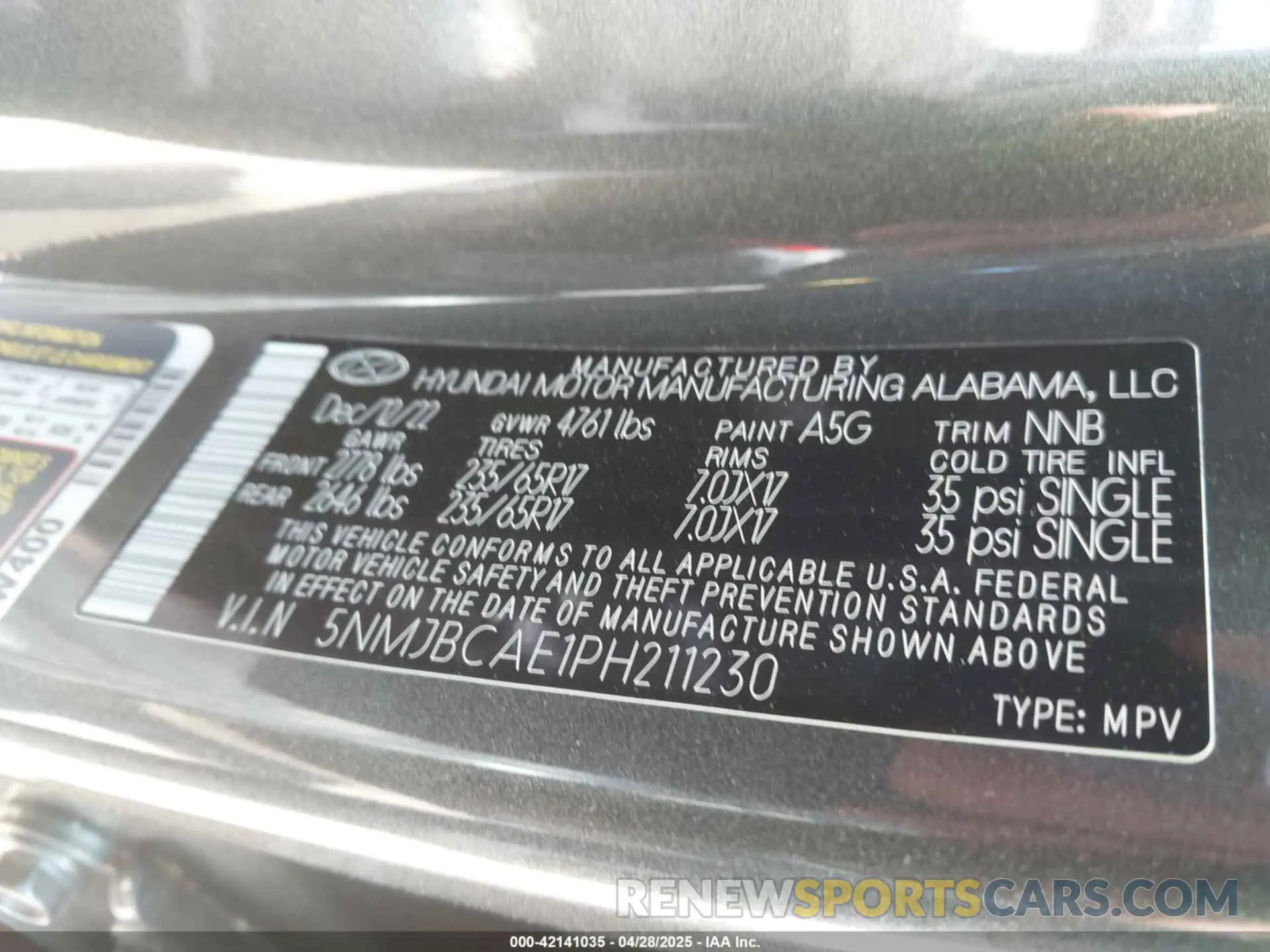 9 Photograph of a damaged car 5NMJBCAE1PH211230 HYUNDAI TUCSON 2023
