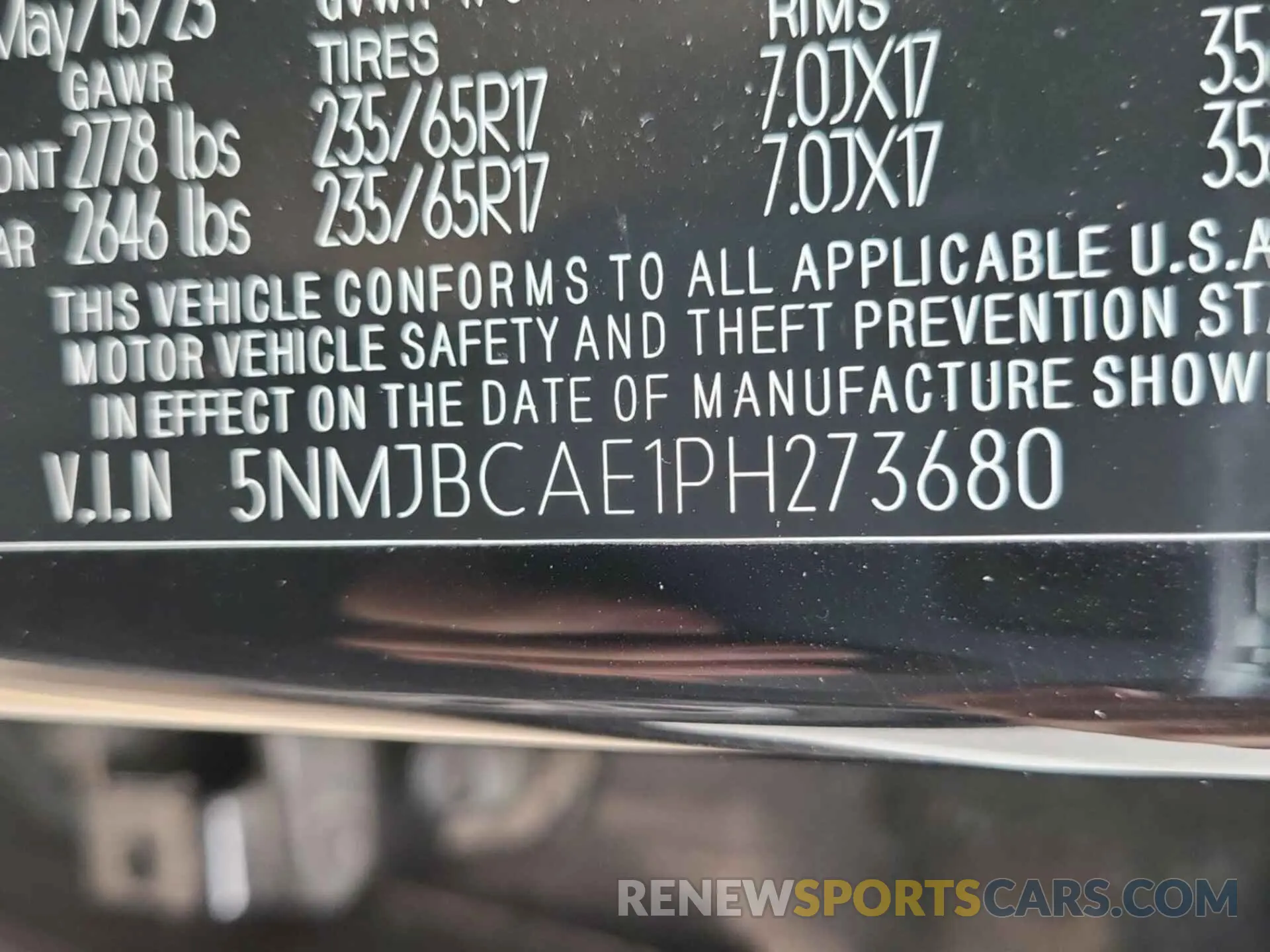 7 Photograph of a damaged car 5NMJBCAE1PH273680 HYUNDAI TUCSON 2023