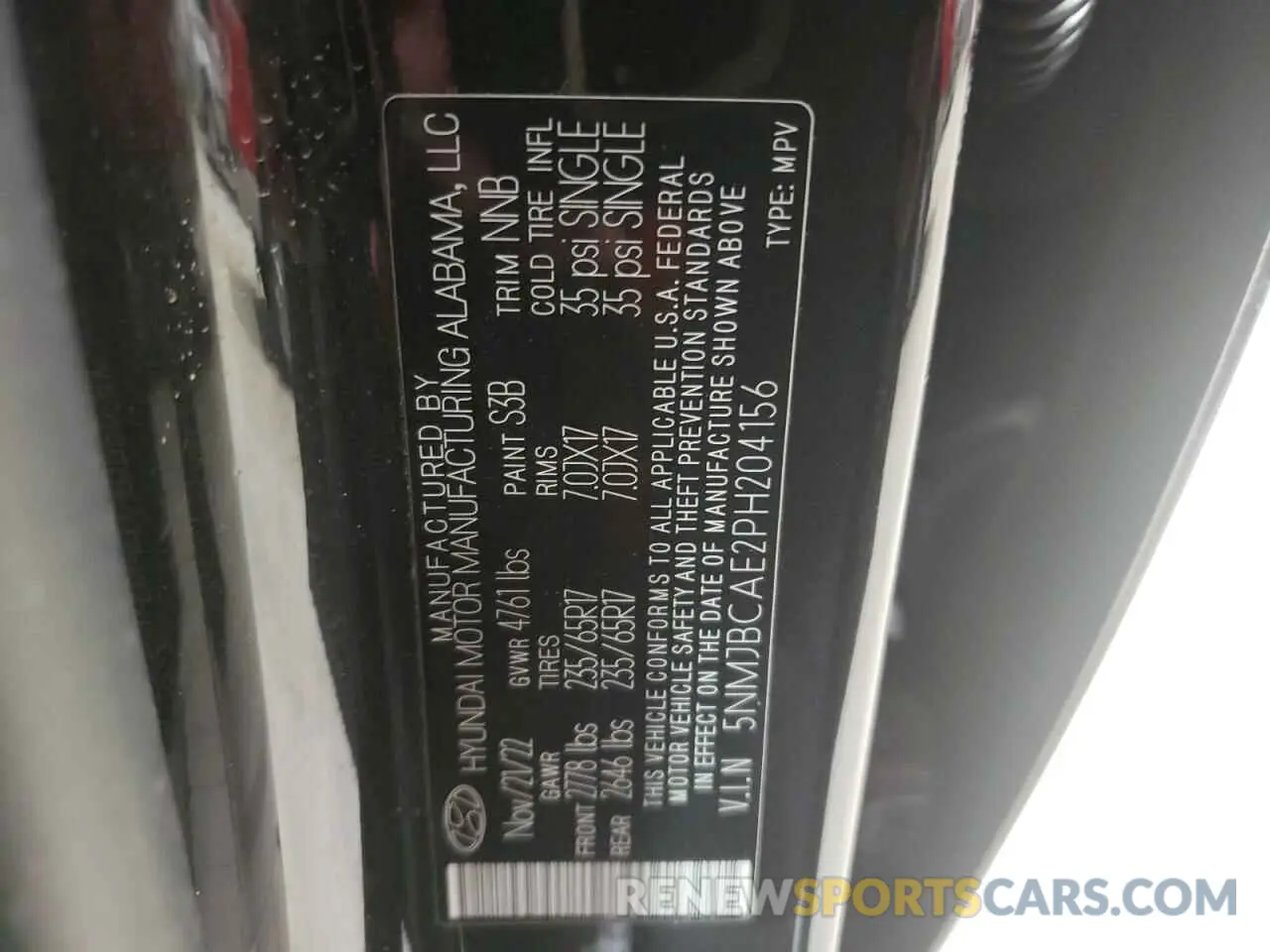 13 Photograph of a damaged car 5NMJBCAE2PH204156 HYUNDAI TUCSON 2023