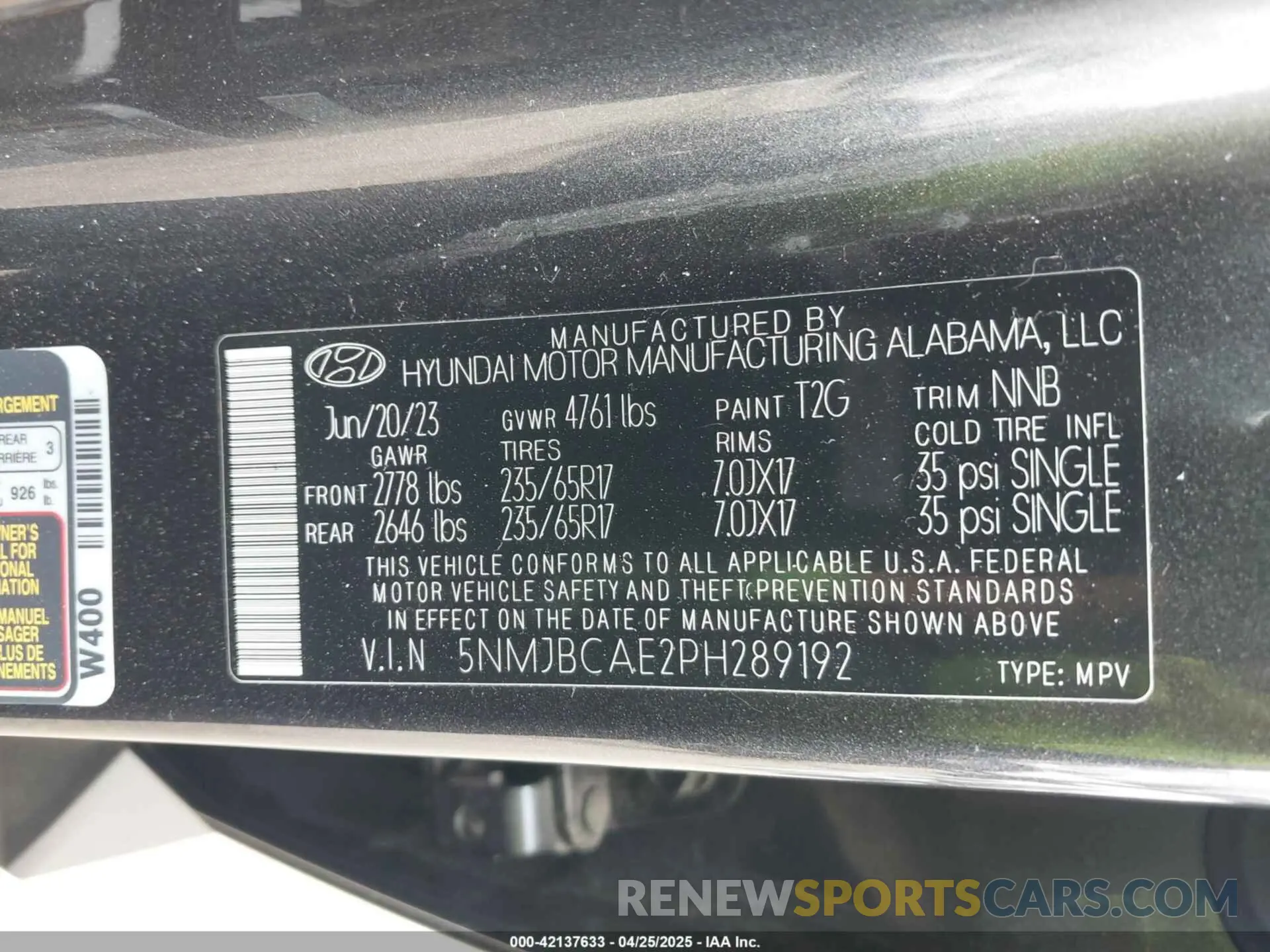 9 Photograph of a damaged car 5NMJBCAE2PH289192 HYUNDAI TUCSON 2023