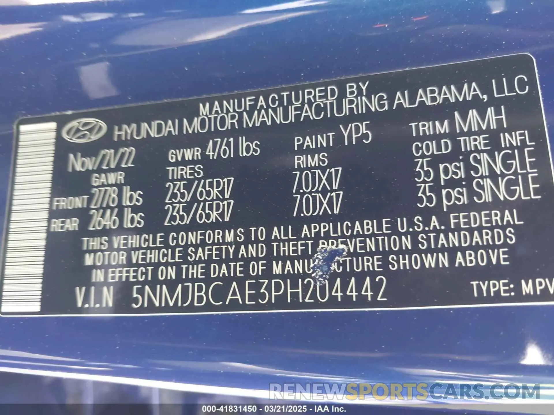 9 Photograph of a damaged car 5NMJBCAE3PH204442 HYUNDAI TUCSON 2023