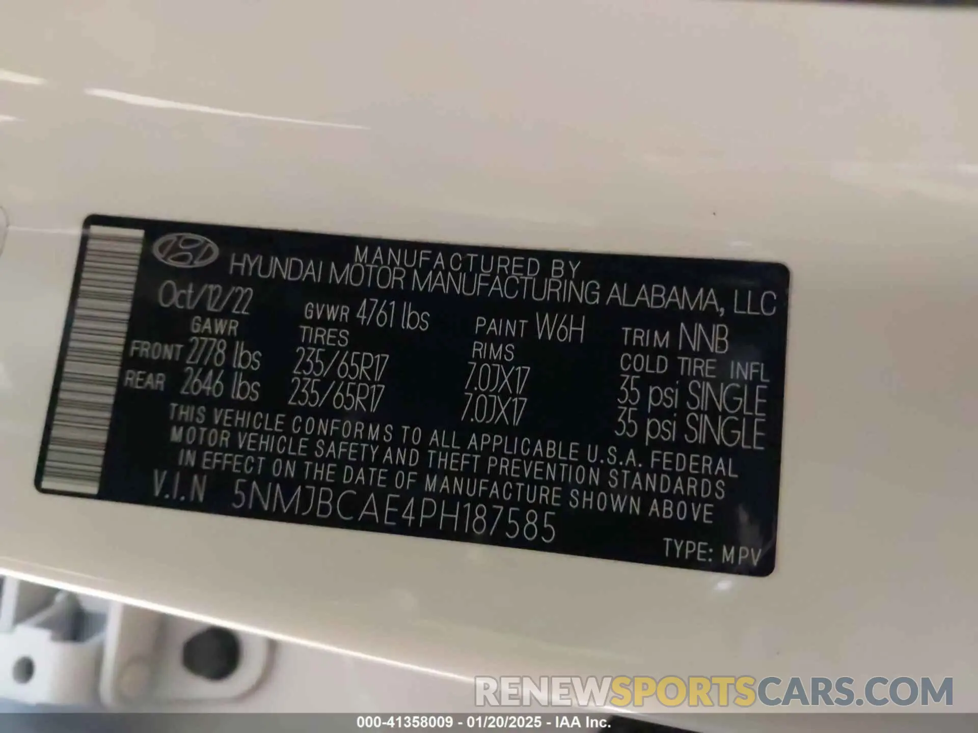 9 Photograph of a damaged car 5NMJBCAE4PH187585 HYUNDAI TUCSON 2023
