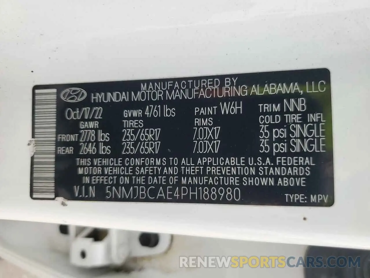 12 Photograph of a damaged car 5NMJBCAE4PH188980 HYUNDAI TUCSON 2023