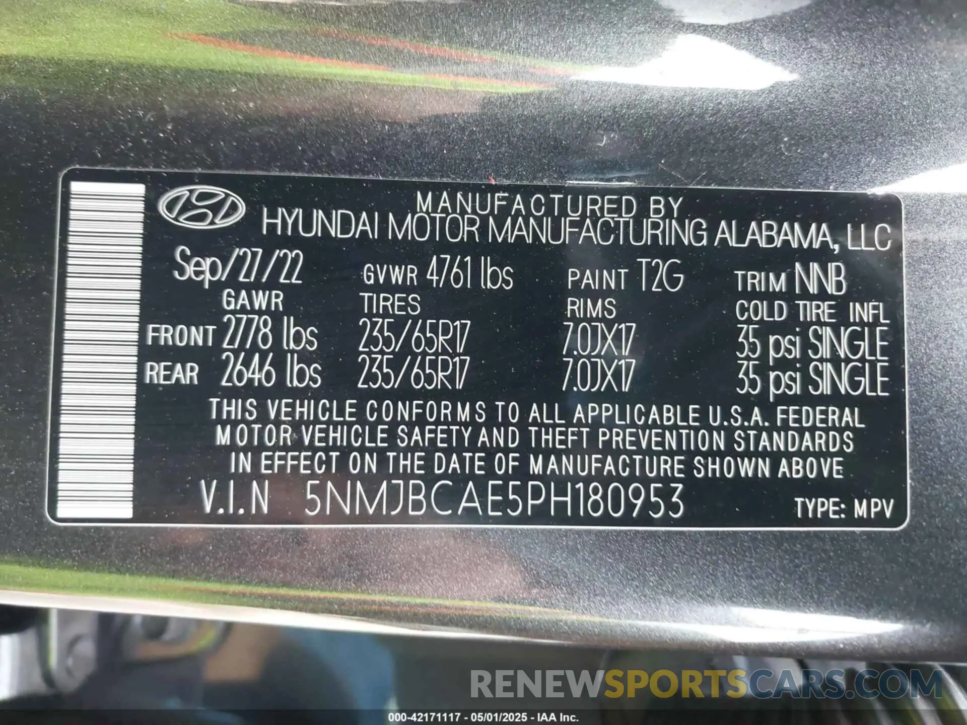 9 Photograph of a damaged car 5NMJBCAE5PH180953 HYUNDAI TUCSON 2023