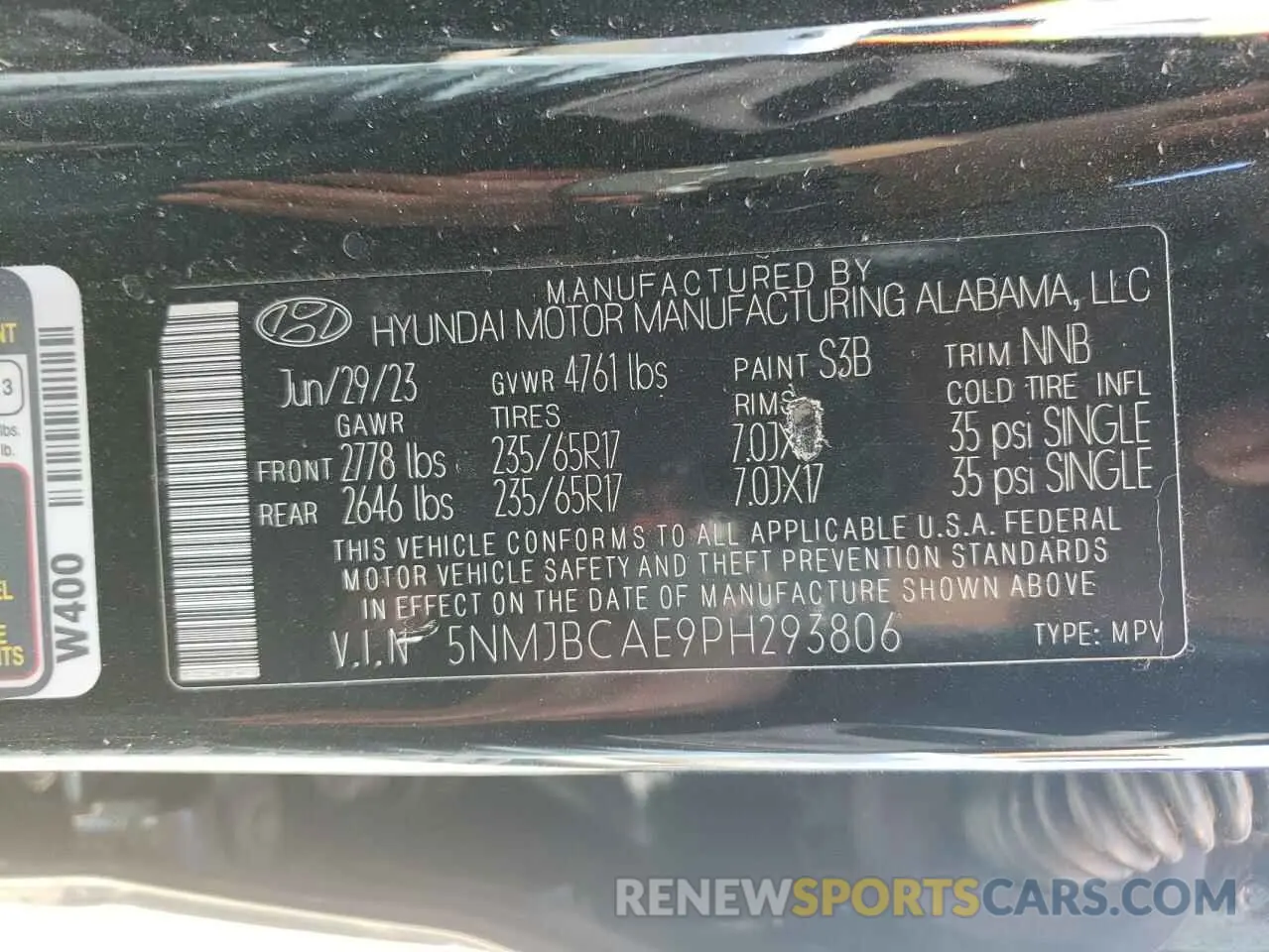 14 Photograph of a damaged car 5NMJBCAE9PH293806 HYUNDAI TUCSON 2023