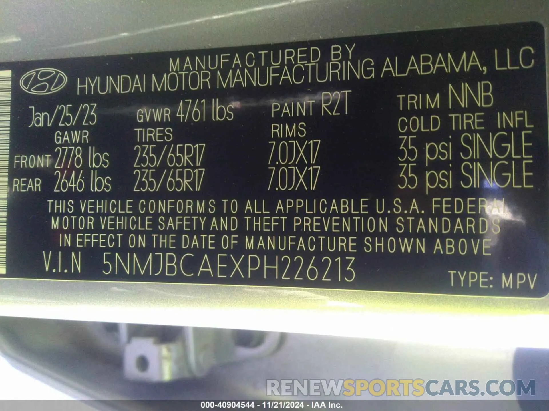 9 Photograph of a damaged car 5NMJBCAEXPH226213 HYUNDAI TUCSON 2023