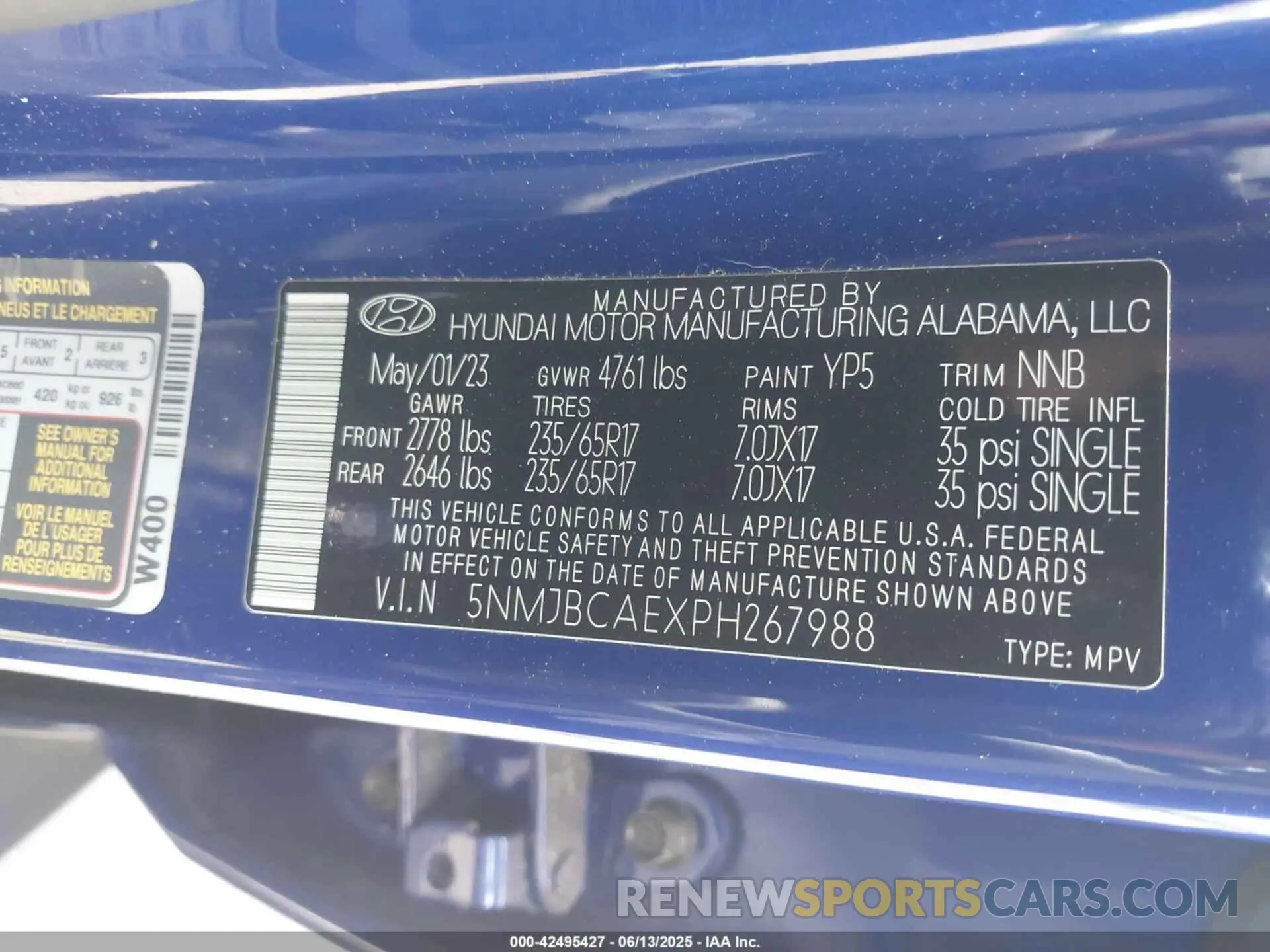 9 Photograph of a damaged car 5NMJBCAEXPH267988 HYUNDAI TUCSON 2023