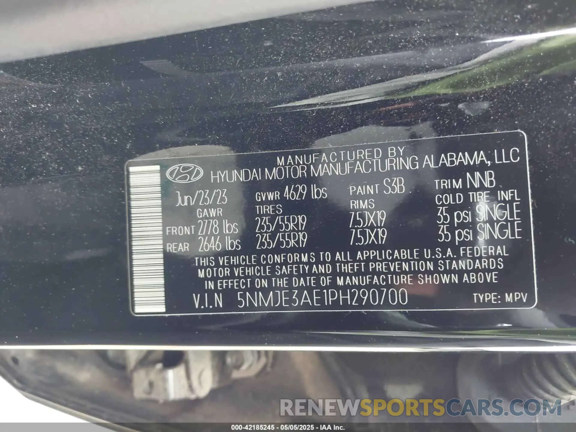 9 Photograph of a damaged car 5NMJE3AE1PH290700 HYUNDAI TUCSON 2023
