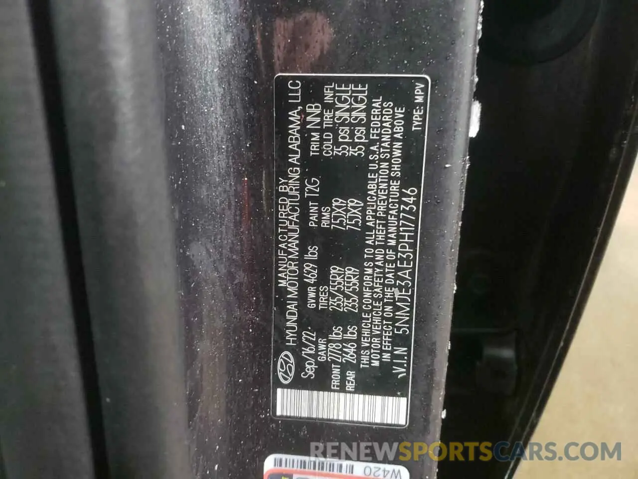 13 Photograph of a damaged car 5NMJE3AE3PH177346 HYUNDAI TUCSON 2023