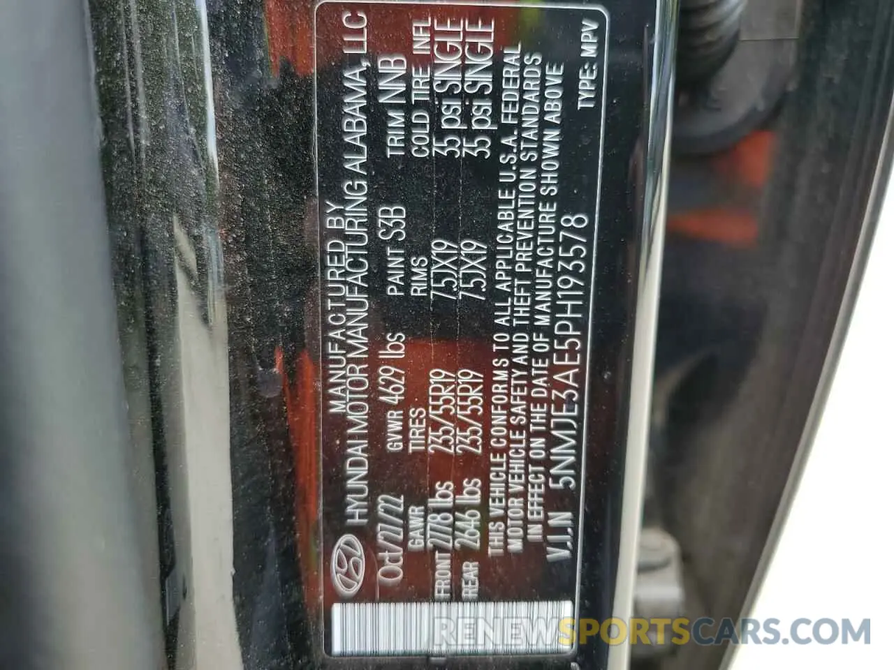 13 Photograph of a damaged car 5NMJE3AE5PH193578 HYUNDAI TUCSON 2023