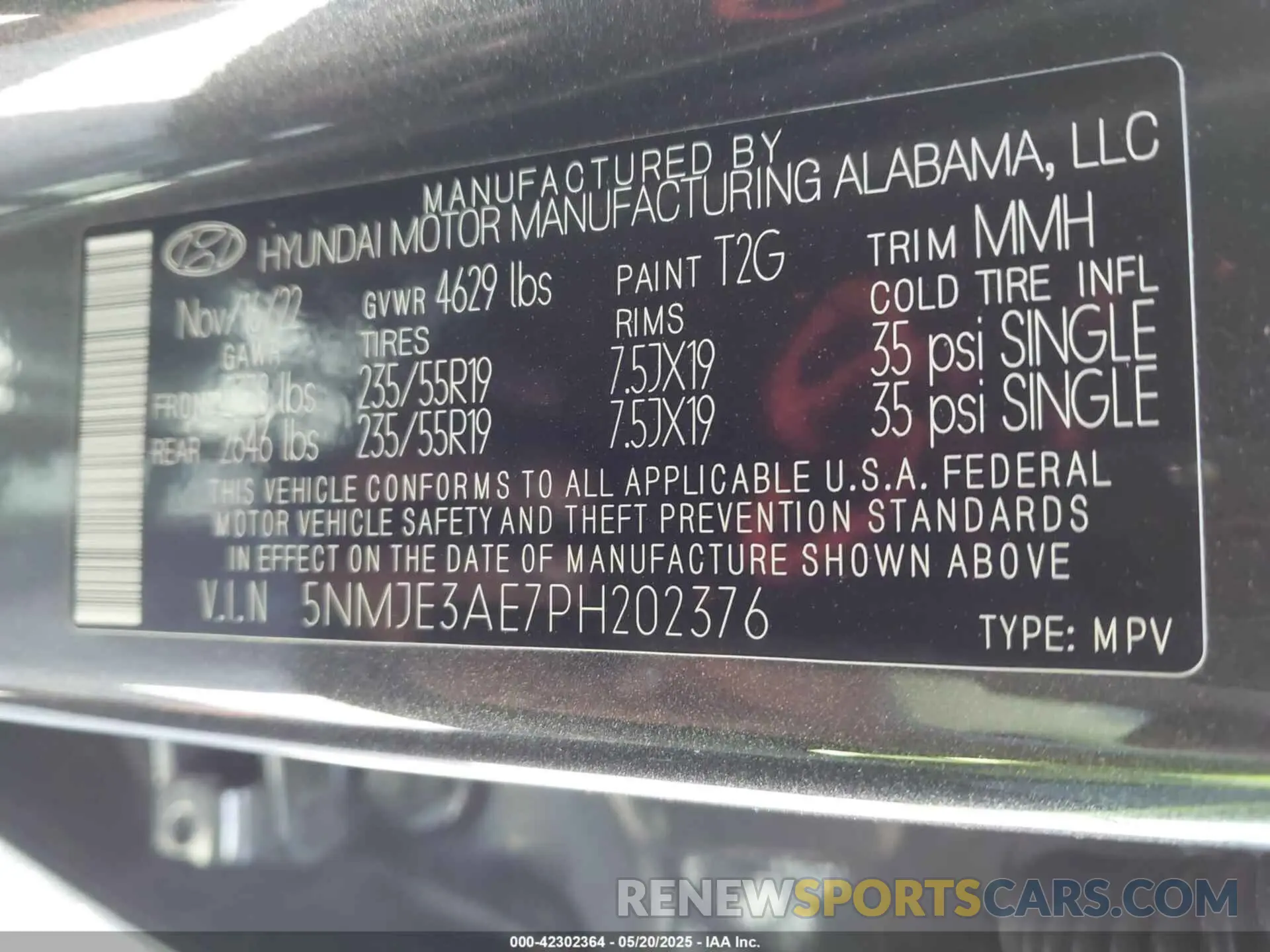 9 Photograph of a damaged car 5NMJE3AE7PH202376 HYUNDAI TUCSON 2023
