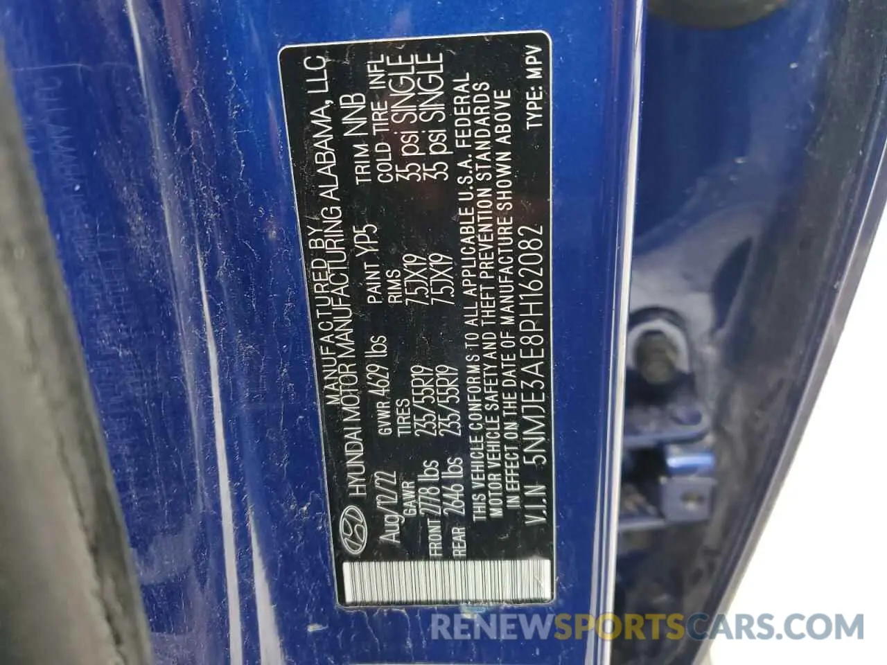 12 Photograph of a damaged car 5NMJE3AE8PH162082 HYUNDAI TUCSON 2023