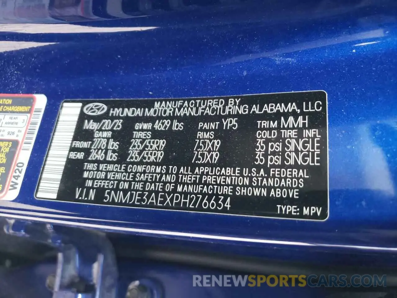 13 Photograph of a damaged car 5NMJE3AEXPH276634 HYUNDAI TUCSON 2023